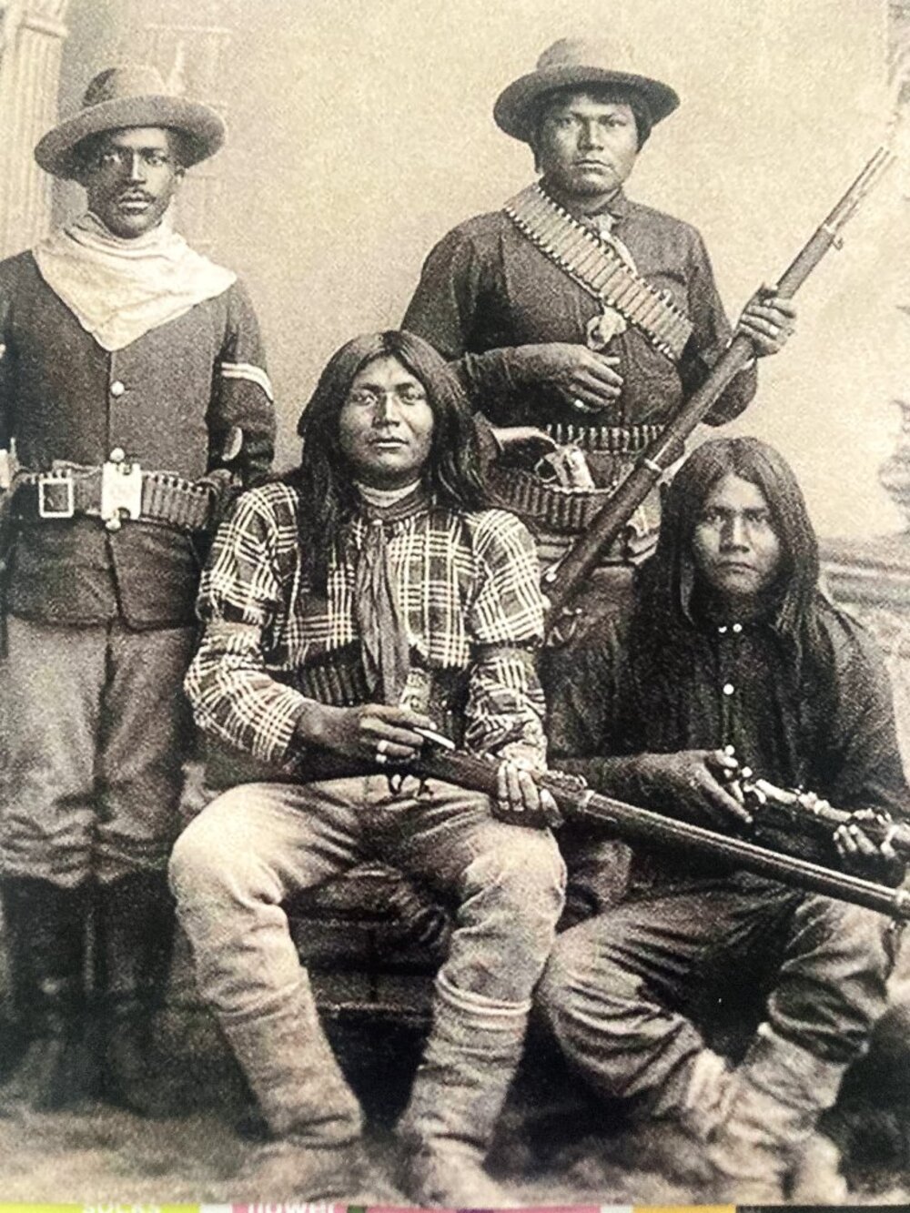 Buffalo Soldier 10th Cavalry with Apache Scouts Photo (8x10) Unframed